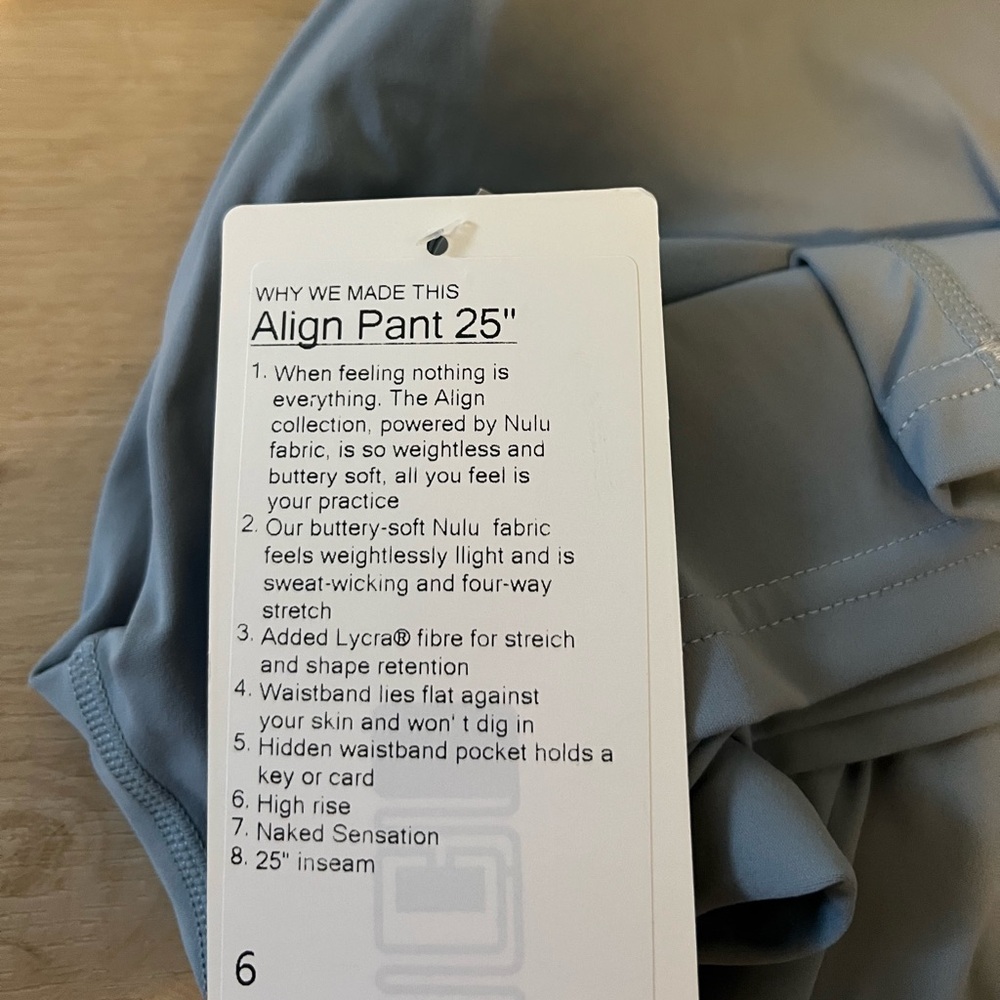 Lululemon pants leggings Size 6 NEW Brand - Picture 4 of 4
